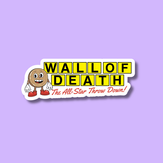 Waffle Wall of Death Waterproof Sticker