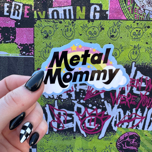 Metal Mommy Waterproof Vinyl Sticker