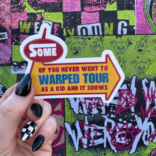 Warped Nostalgia Waterproof Sticker